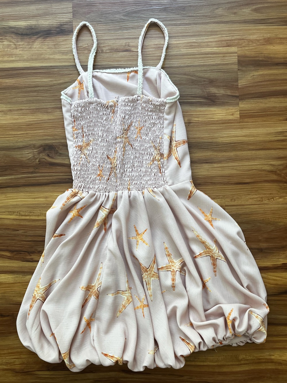 Pink Starfish Bubble Hem Sundress - Picture 4 of 5